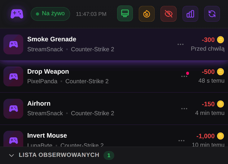 OBS Dock ControlPlay: akcje na żywo, zwroty, timeouty i pomoc dla widzów
