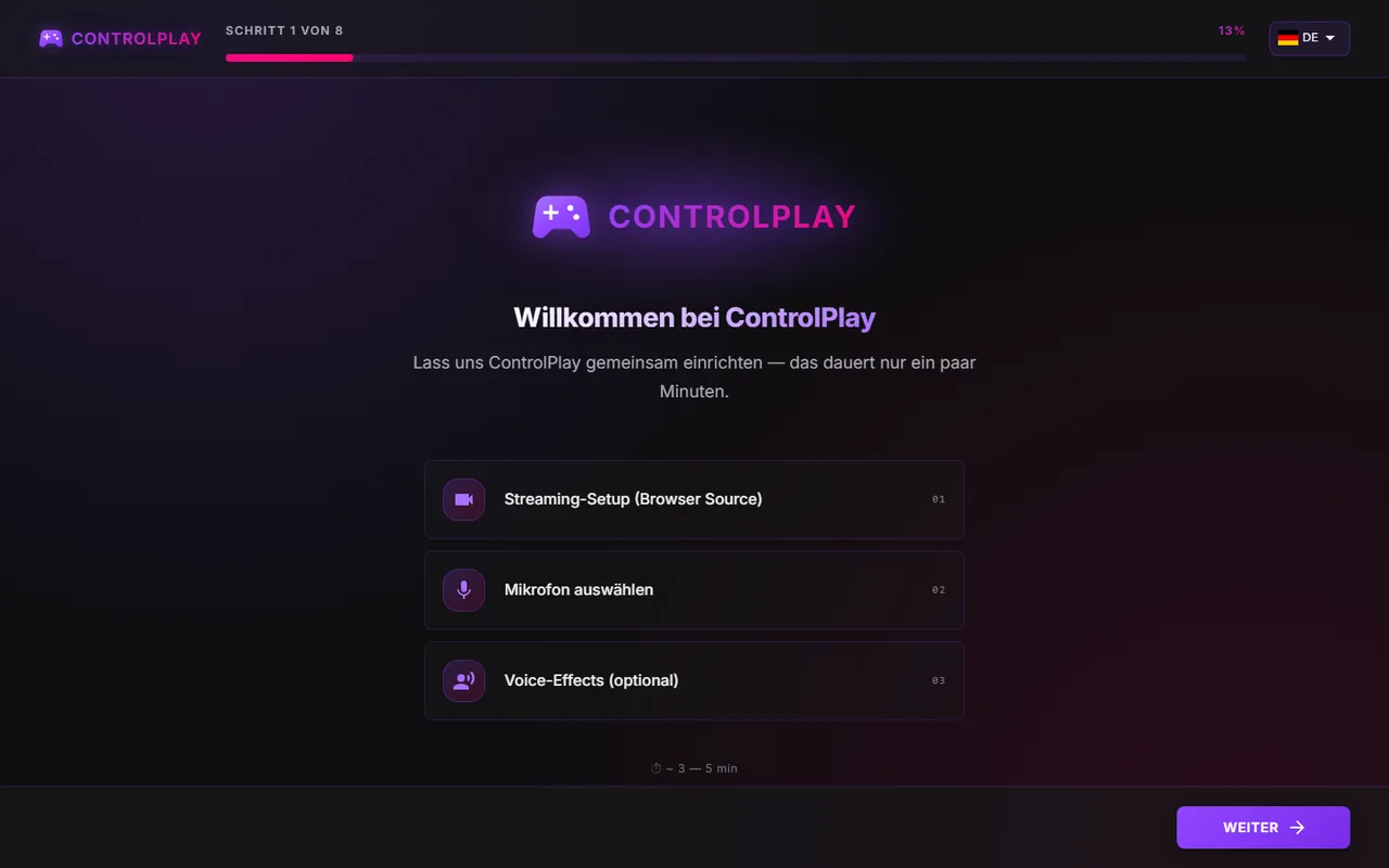 ControlPlay für Twitch einrichten: vom ersten Start bis zum ersten Stream