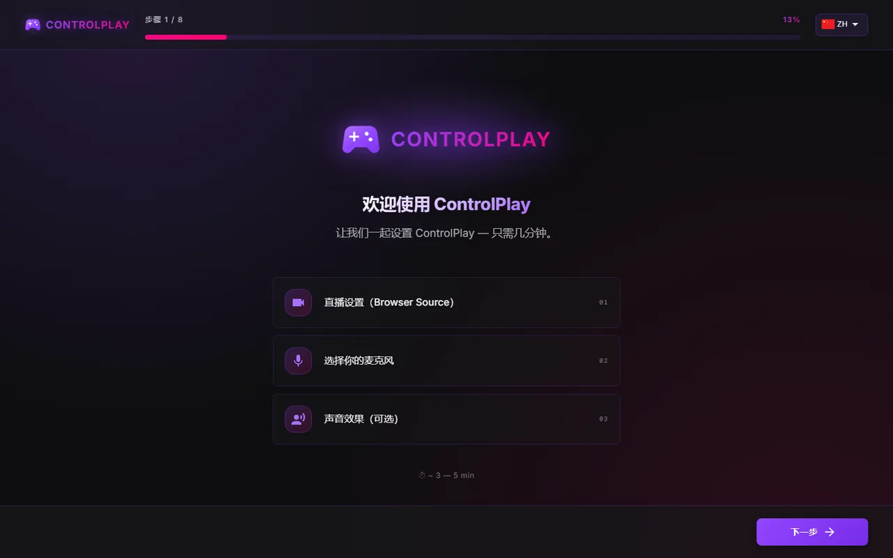 Twitch 上的 ControlPlay 设置教程：从第一次启动到第一场直播